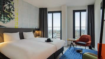 In-room safe, blackout curtains, iron/ironing board