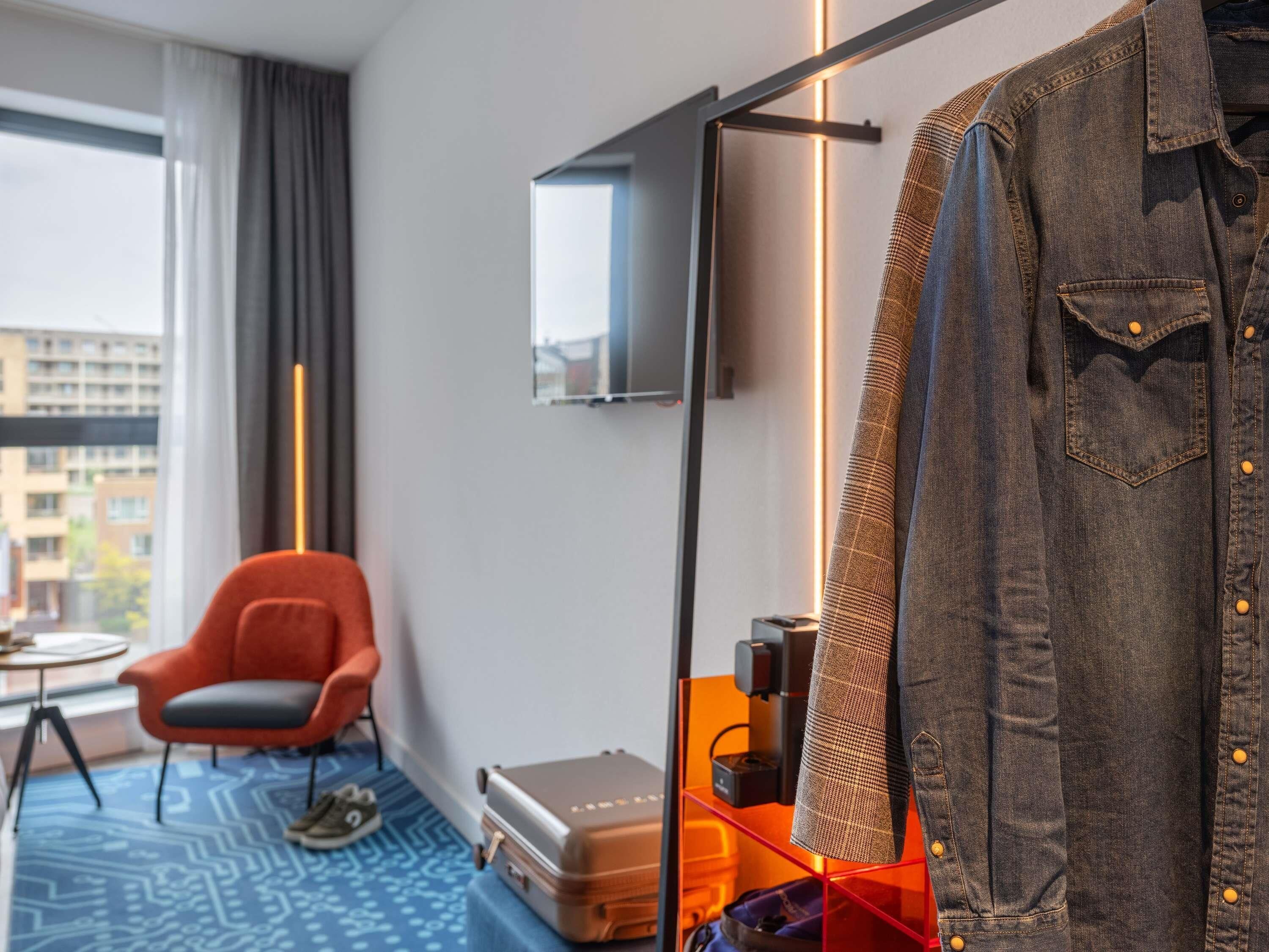 In-room safe, blackout curtains, iron/ironing board