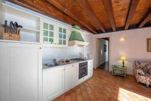Appartement familial, plusieurs chambres, côté montagne (Liano Orchidea -Terrace & parking) | Cuisine privée | Réfrigérateur, un four, surface de cuisson, lave-vaisselle