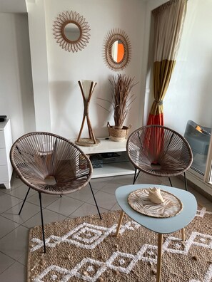 Interior - Studio 41m² sea view, beach access, ideally located (Le Gosier)