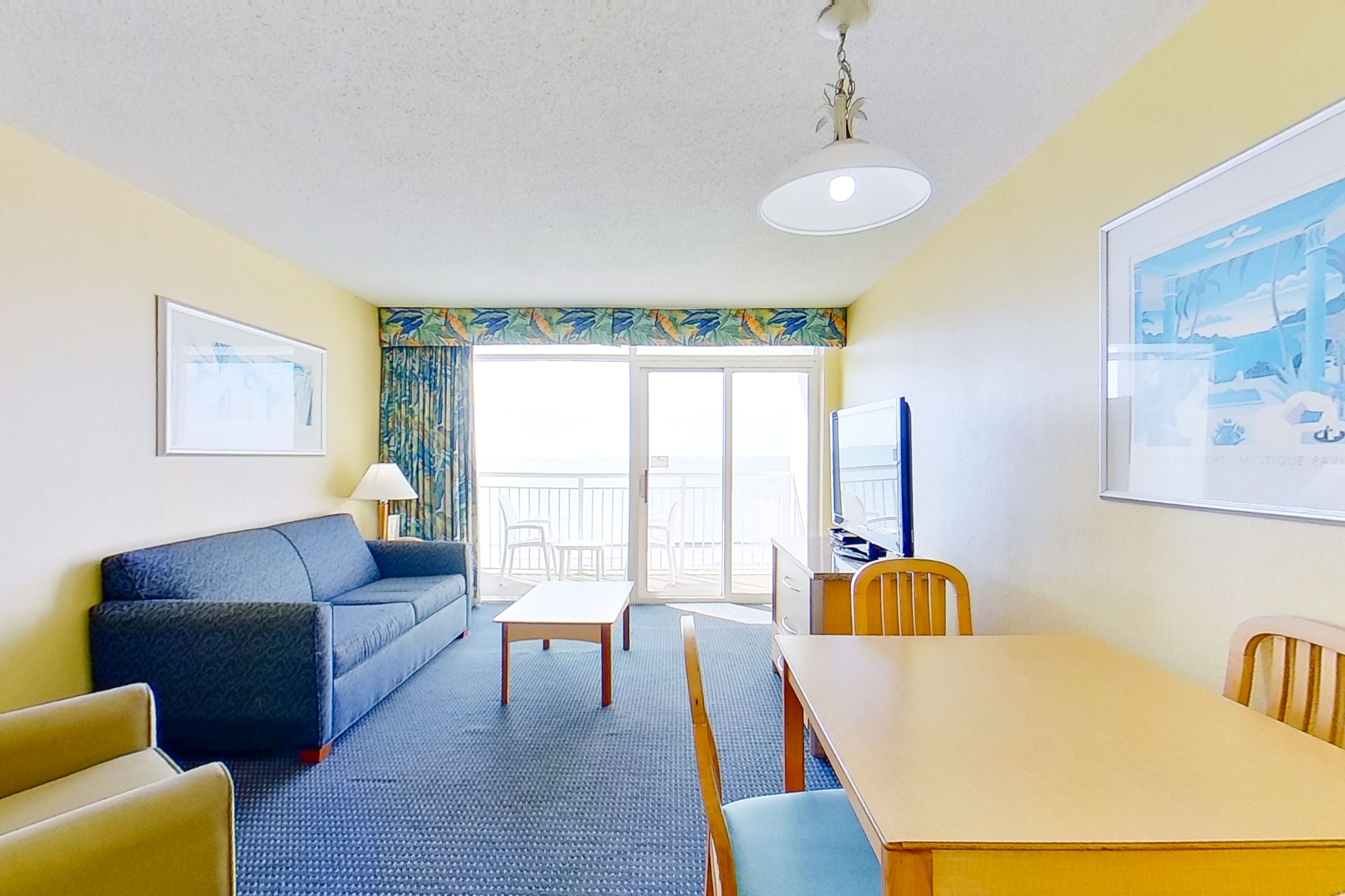 TV, DVD player, video library