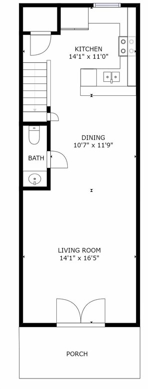 Floor plan - Shared Pool, Pet Friendly, Golf Cart Access (Port Aransas)