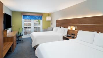 Standard Room, 2 Queen Beds, City View | Desk, soundproofing, bed sheets