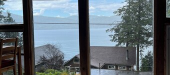 Stunning views from this quiet northern end of Lake George carriage house
