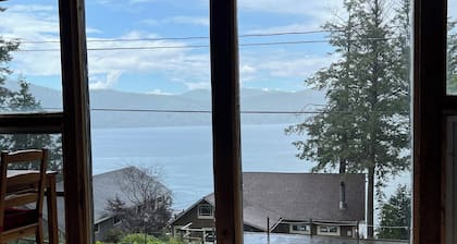 Stunning views from this quiet northern end of Lake George carriage house