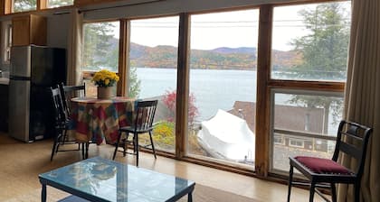Stunning views from this quiet northern end of Lake George carriage house