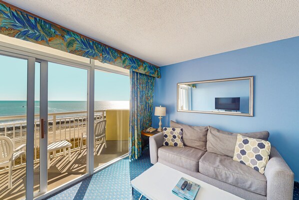 TV, DVD player, video library