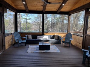 Smart TV, fireplace, video games, table football