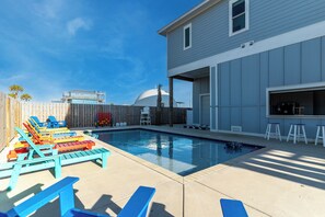 A heated pool