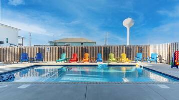 A heated pool