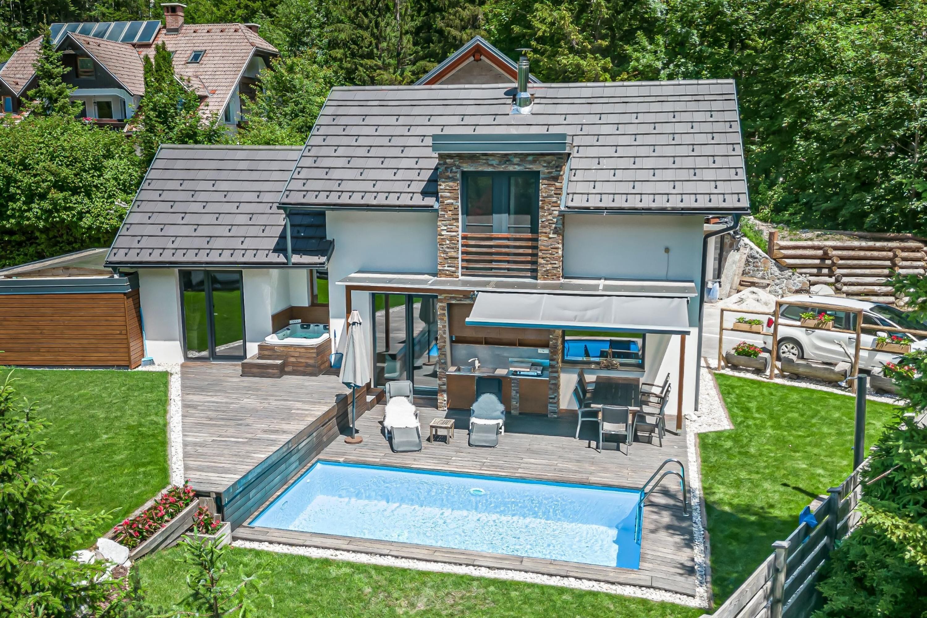 標準別墅, 多間臥室, 2 間浴室, 山間 (Pool Villa Katja Kranjska Gora) | 外觀