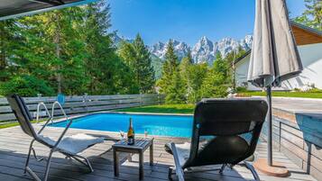 Standard Villa, Multiple Bedrooms, 2 Bathrooms, Mountainside (Pool Villa Katja Kranjska Gora) | Pool | Seasonal outdoor pool, a heated pool