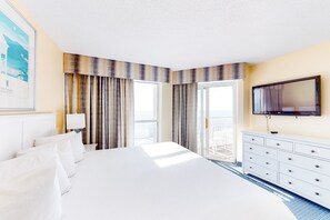 2 bedrooms, iron/ironing board, internet, bed sheets - 9th-floor oceanfront condo with pool & hot tub access, washer/dryer, & AC (North Myrtle Beach)