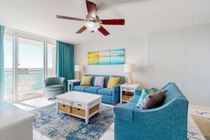 TV, DVD player, video library