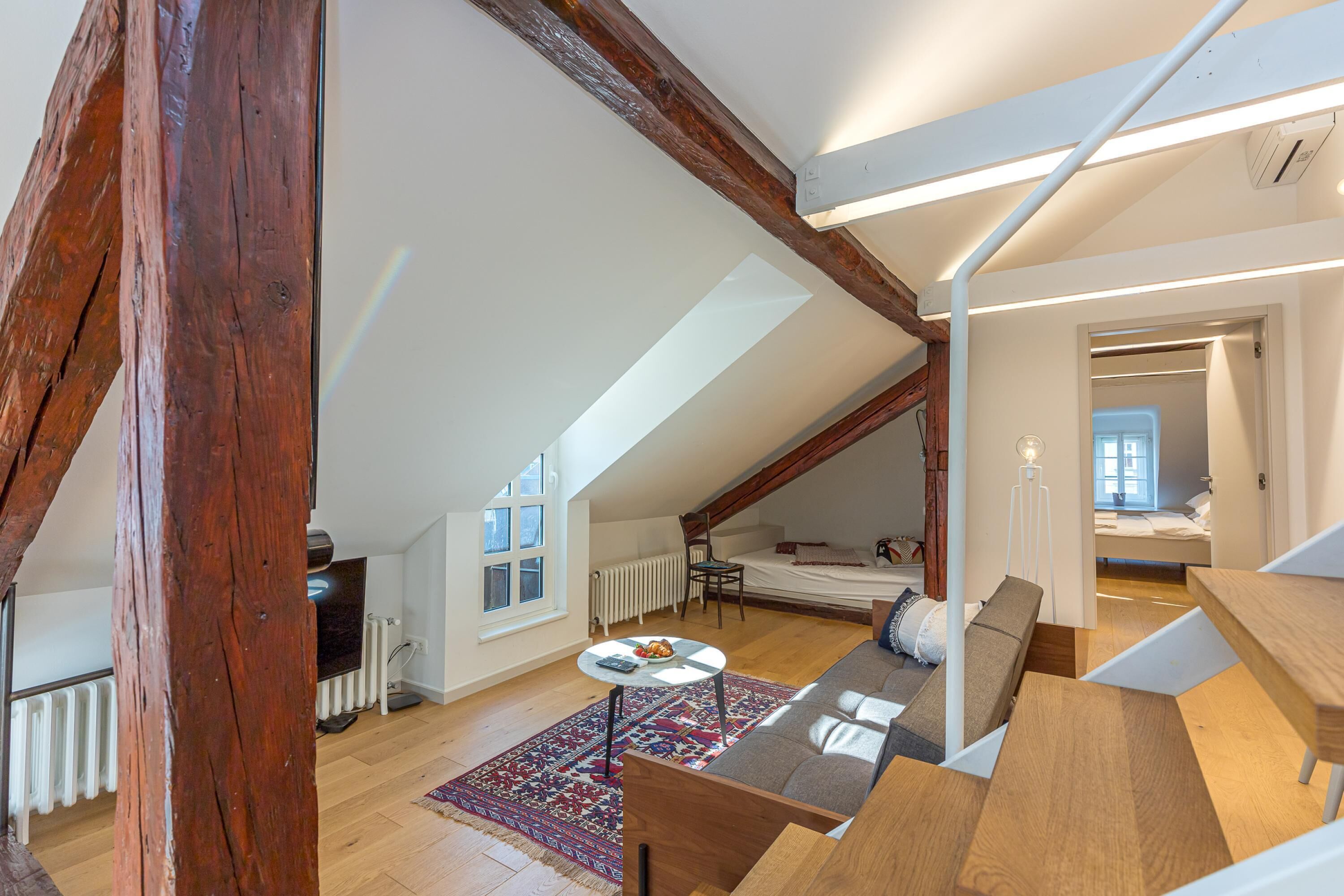 Luxury Apartment, Multiple Bedrooms, 2 Bathrooms (Tromostovje IV In Heart Of Ljubljana) | 2 bedrooms, iron/ironing board, free WiFi, bed sheets
