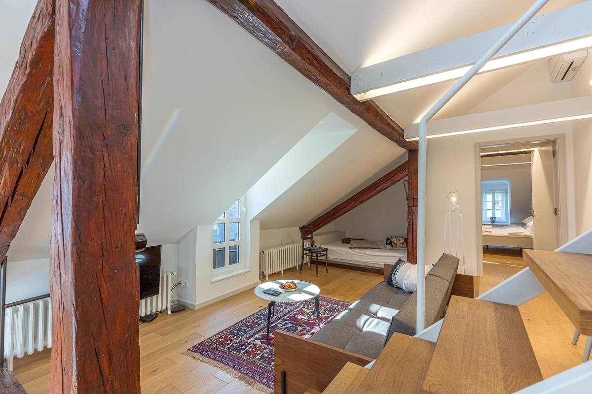 Luxury Apartment, Multiple Bedrooms, 2 Bathrooms (Tromostovje IV In Heart Of Ljubljana) | 2 bedrooms, iron/ironing board, free WiFi, bed sheets