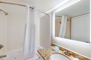 Hair dryer, towels