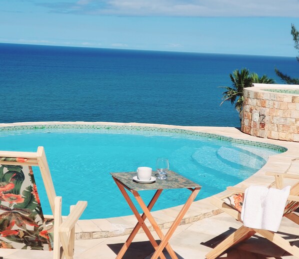 Outdoor pool, a heated pool - Designer Villa On The Atlantic Ocean! (Marica)