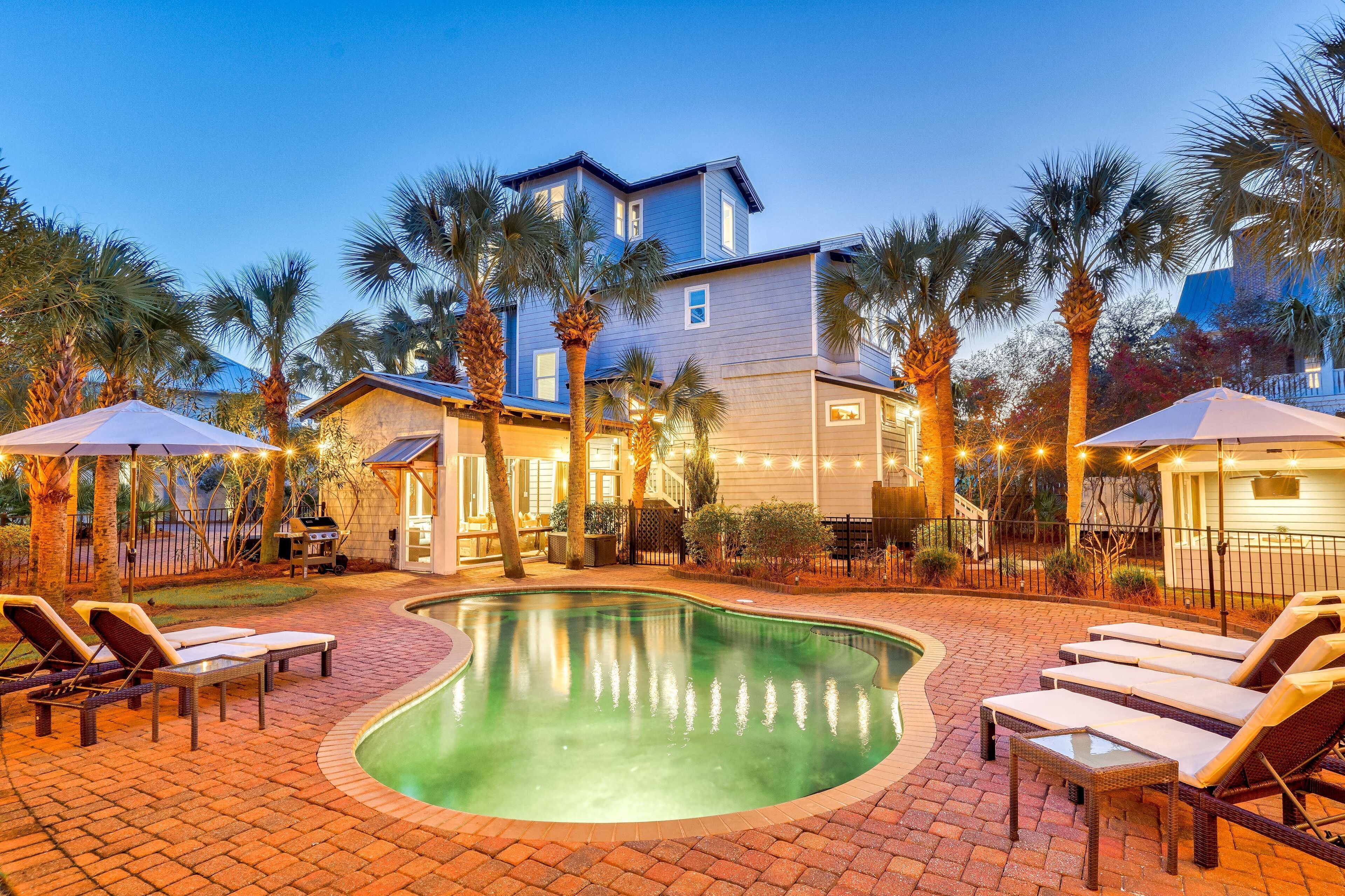 30A Rental w/ Private Pool & Spacious, Fenced in Pool Deck + Bikes' Tucked Away'