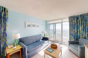 TV, DVD player, video library