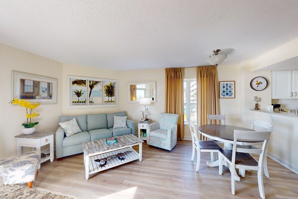 TV, DVD player, video library