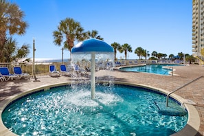 Indoor pool, a heated pool - 14th floor studio w/ central AC, shared hot tub, balcony, shared pool, & WiFi (North Myrtle Beach)