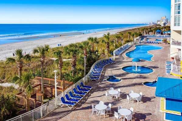 Indoor pool, a heated pool - 14th floor studio w/ central AC, shared hot tub, balcony, shared pool, & WiFi (North Myrtle Beach)