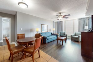 TV, DVD player, video library