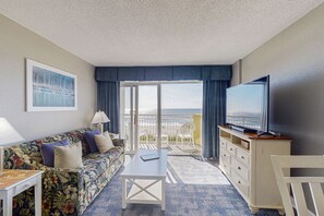 TV, DVD player, video library