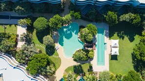 A heated pool