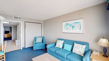 TV, DVD player, video library