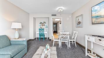 TV, DVD player, video library