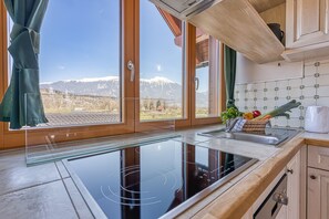 家庭公寓, 2 间卧室 (Bled Lake Apartment Green) | 私人厨房 | 冰箱、微波炉、炉灶、洗碗机