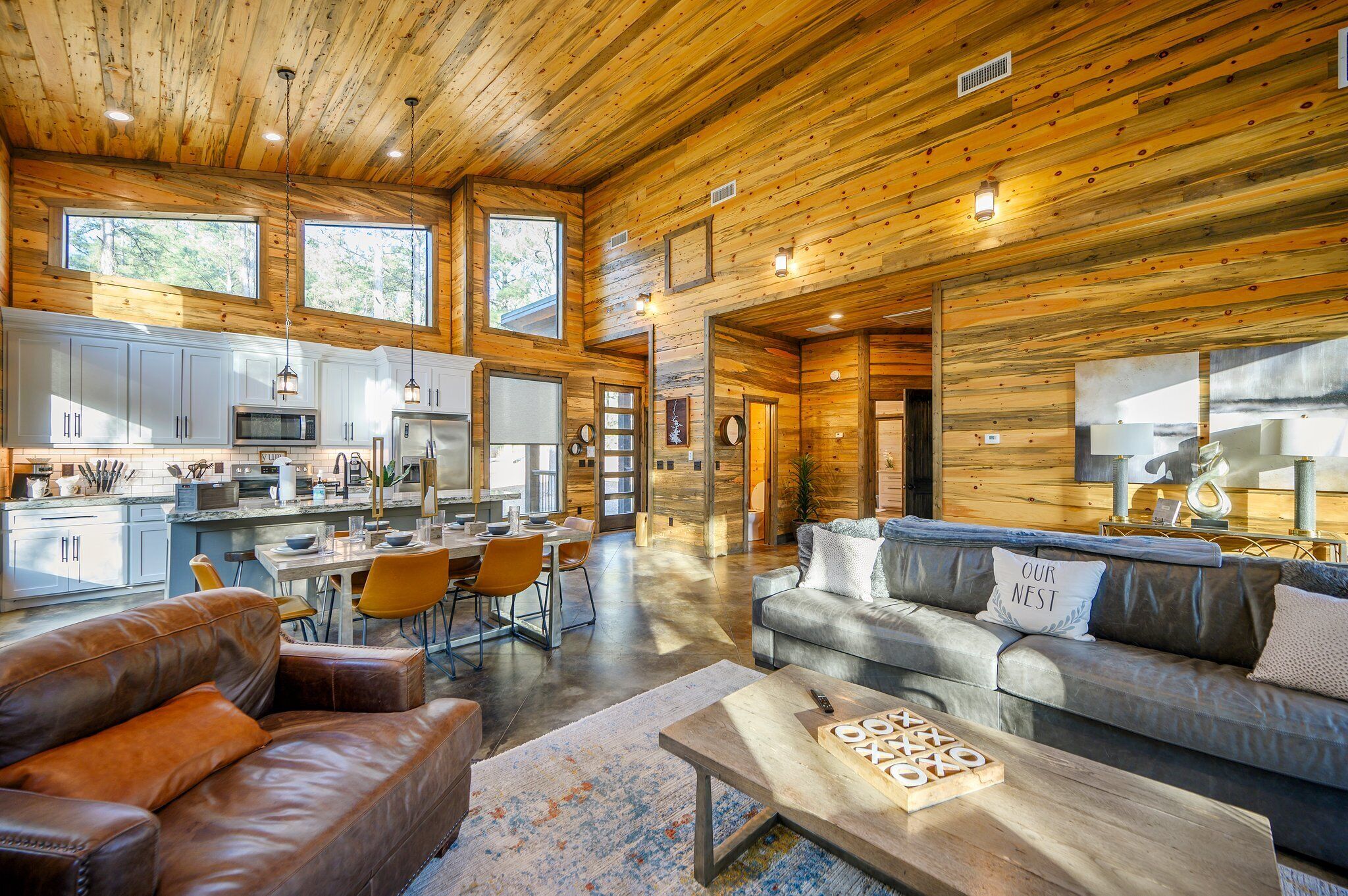 Smart TV, fireplace, video games