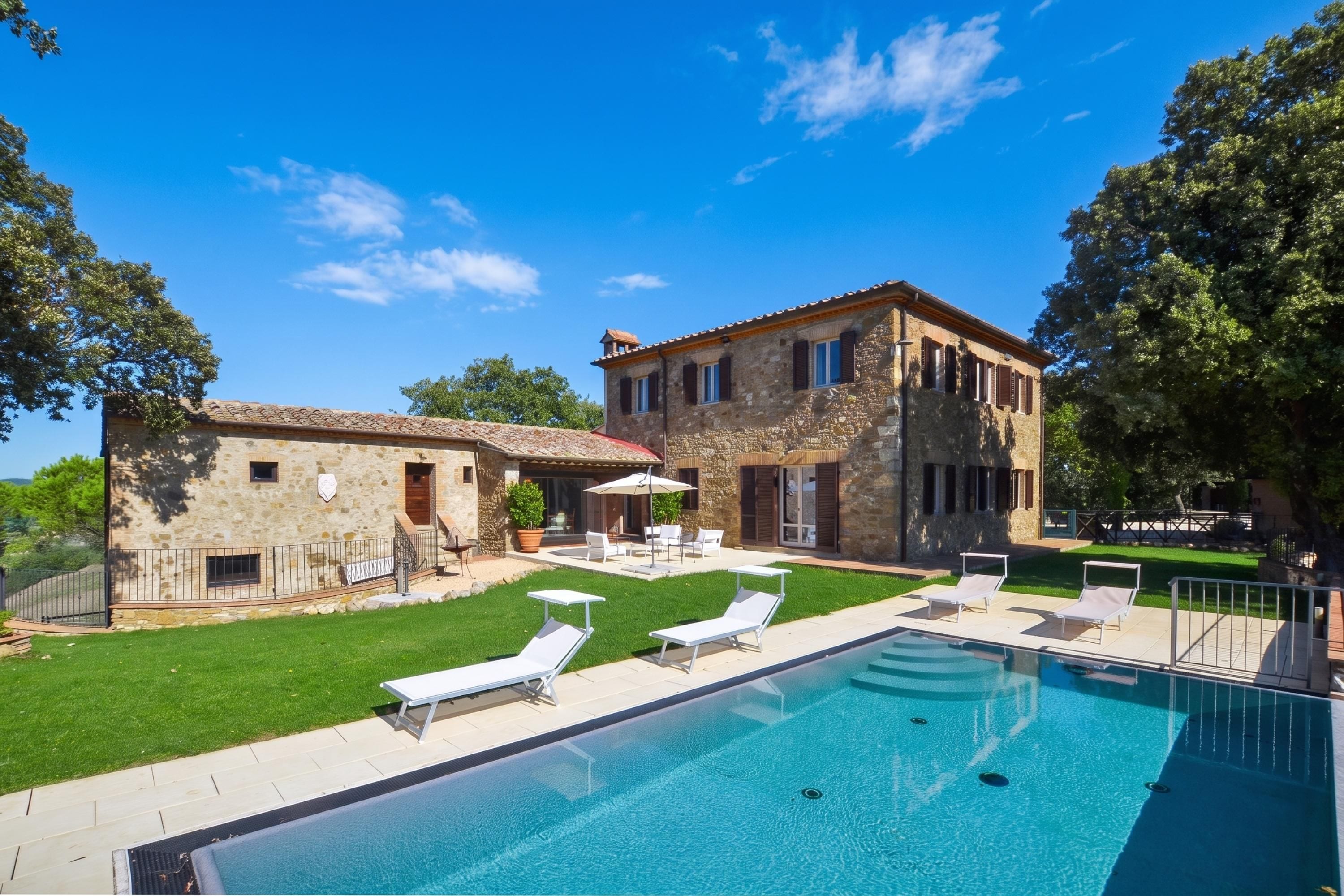 Family Villa, 6 Bedrooms, Fireplace, Mountainside (Villa Paradiso 12) | Pool | Seasonal outdoor pool, an infinity pool