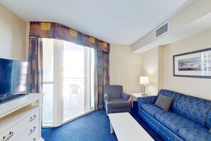 TV - 6th floor condo with pool, hot tub, central AC & W/D - marina view (North Myrtle Beach)
