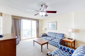 TV, DVD player, video library