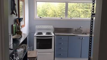 Fridge, microwave, oven, electric kettle