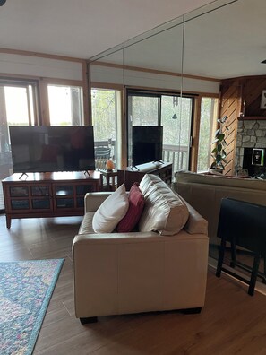 Living area - Wow! Condo Directly Overlooking Toxaway Falls!!  (Lake Toxaway)