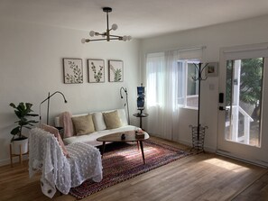 Flat-screen TV, books