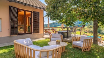 Family Chalet, 1 Bedroom, Balcony, Mountainside (Kraševec Lodge with Garden & Pool) | Outdoor dining