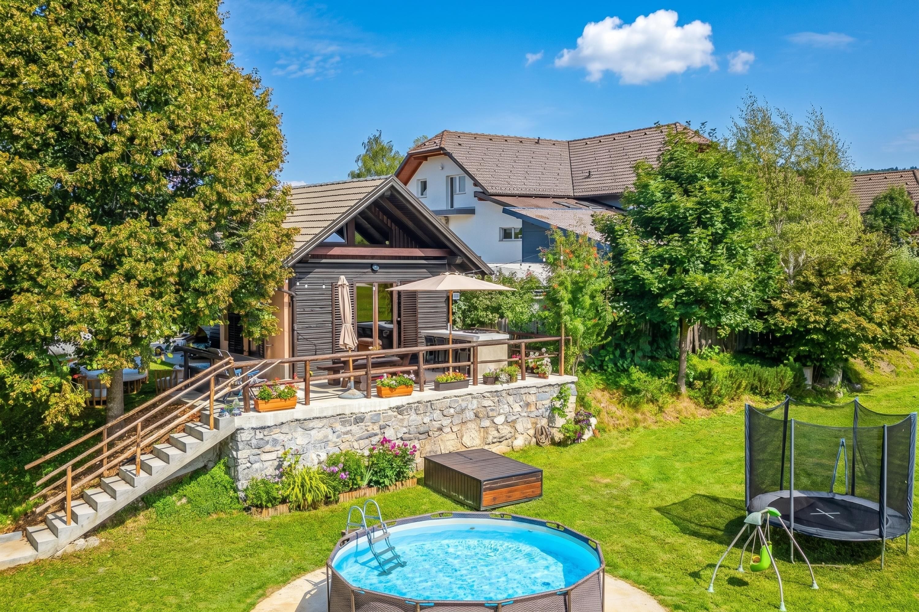 Family Chalet, Multiple Bedrooms, Mountainside (Family Friendly Kraševec Lodge) | Terrace/patio