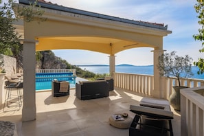 Family Villa, 3 Bedrooms, 2 Bathrooms, Sea Facing (Breathtaking Panorama Villa Vese) | Terrace/patio - Breathtaking Panorama Villa Vese (Marina)