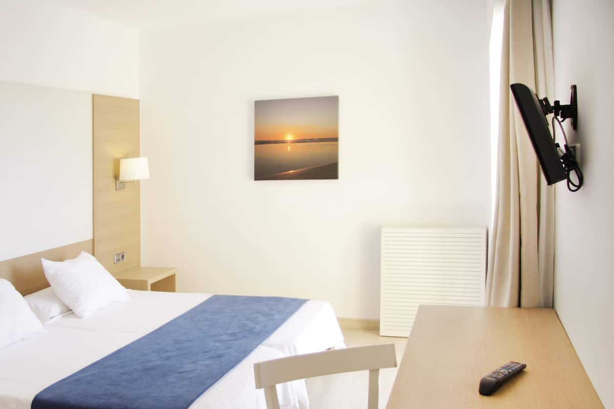 In-room safe, desk, laptop workspace, blackout curtains