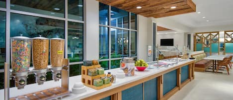 Free daily buffet breakfast