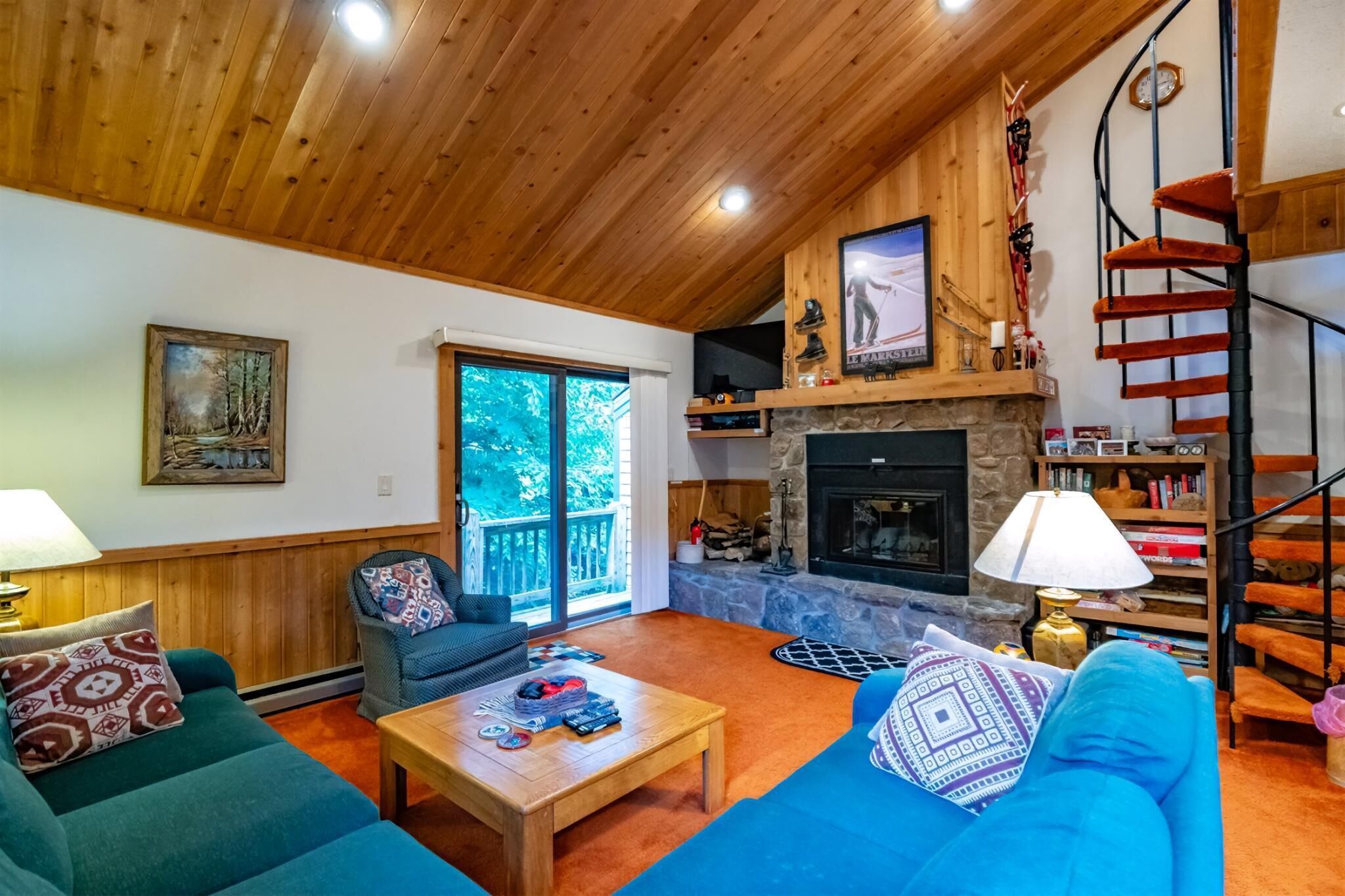 Fireplace, DVD player