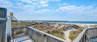 Pet friendly beach front home next to PCB dog beach. Walk to Pier Park! Sleeps 8!