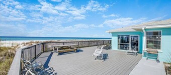 Pet friendly beach front home next to PCB dog beach. Walk to Pier Park! Sleeps 8!