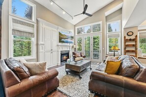 TV, fireplace, offices