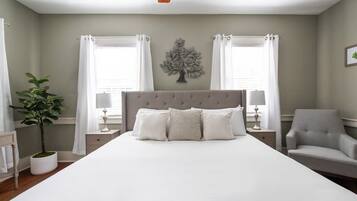 4 habitaciones, tabla de planchar con plancha, cuna de viaje y wifi